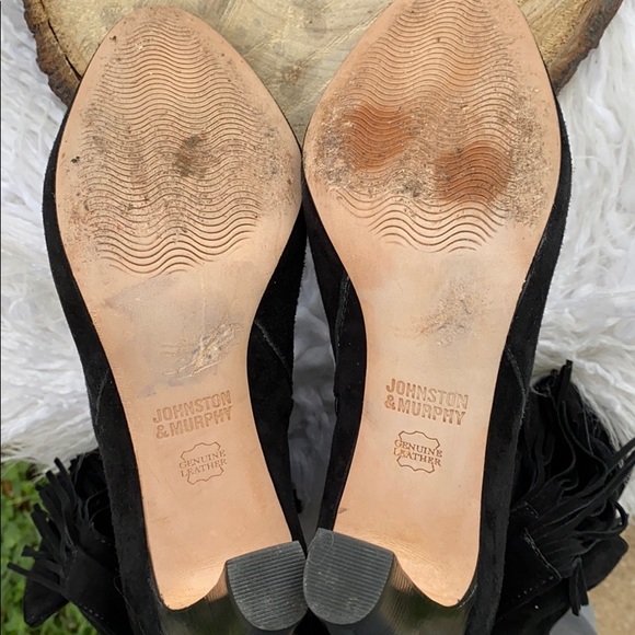 JOHNSTON & MURPHY BLACK ANKLET HIGH BOOTS - Picture 7 of 11